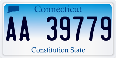 CT license plate AA39779