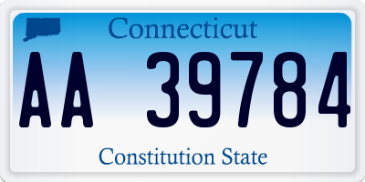CT license plate AA39784