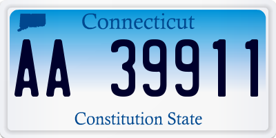 CT license plate AA39911