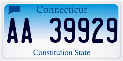 CT license plate AA39929