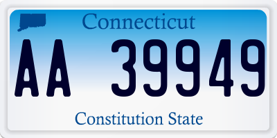 CT license plate AA39949