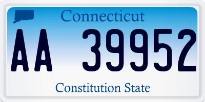 CT license plate AA39952