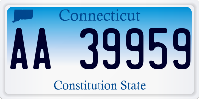 CT license plate AA39959