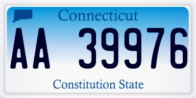 CT license plate AA39976