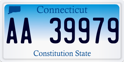 CT license plate AA39979