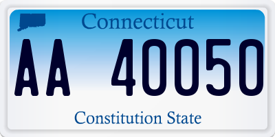 CT license plate AA40050