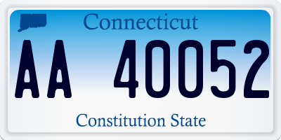 CT license plate AA40052