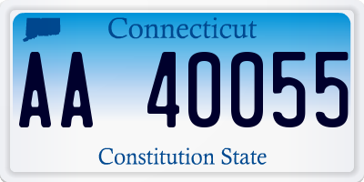 CT license plate AA40055