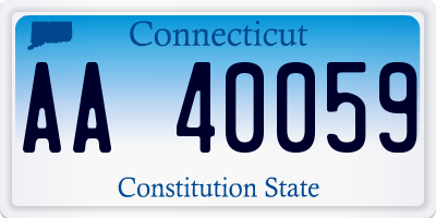 CT license plate AA40059