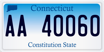 CT license plate AA40060