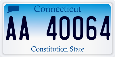 CT license plate AA40064