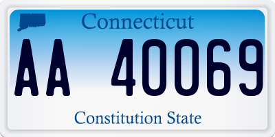 CT license plate AA40069