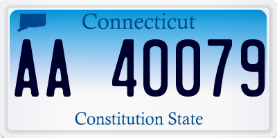 CT license plate AA40079