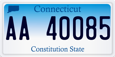 CT license plate AA40085