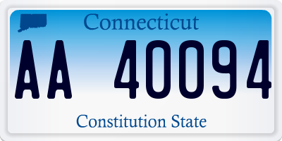 CT license plate AA40094