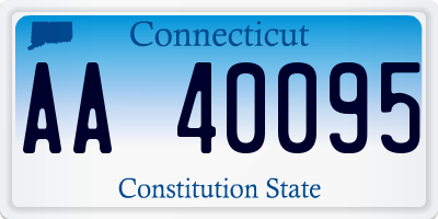 CT license plate AA40095