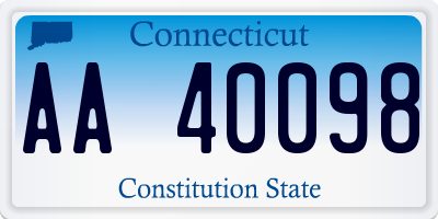 CT license plate AA40098