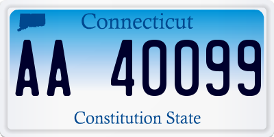 CT license plate AA40099