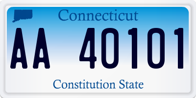 CT license plate AA40101