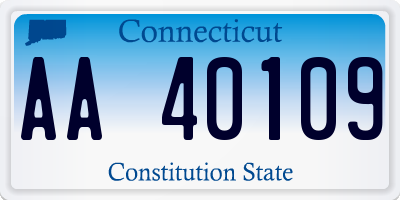 CT license plate AA40109