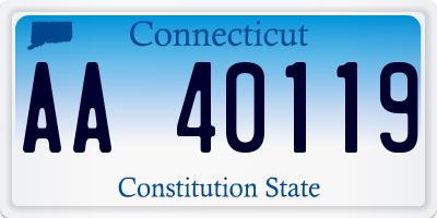 CT license plate AA40119