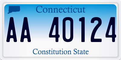 CT license plate AA40124