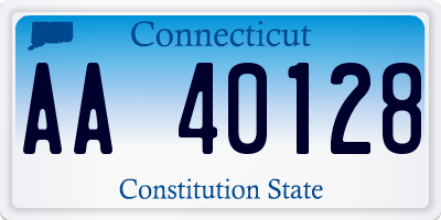 CT license plate AA40128