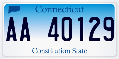 CT license plate AA40129