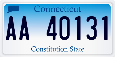 CT license plate AA40131