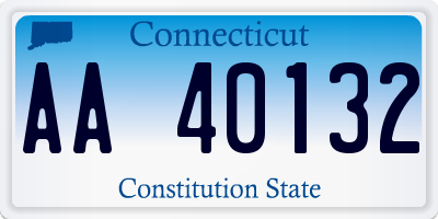 CT license plate AA40132