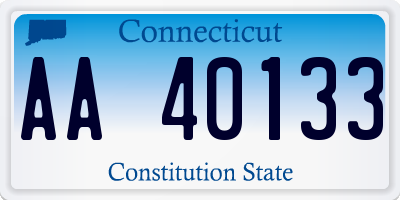 CT license plate AA40133