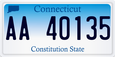 CT license plate AA40135