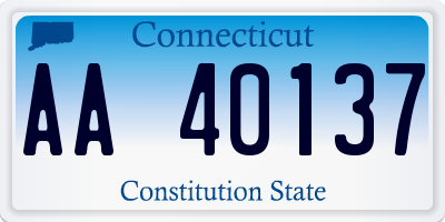 CT license plate AA40137