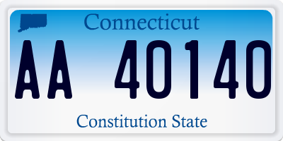 CT license plate AA40140