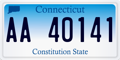 CT license plate AA40141