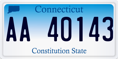 CT license plate AA40143