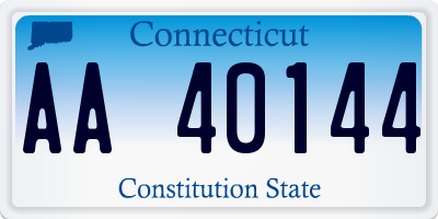 CT license plate AA40144