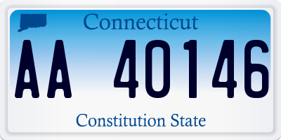 CT license plate AA40146