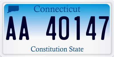 CT license plate AA40147