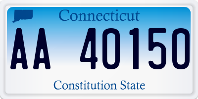 CT license plate AA40150