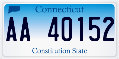 CT license plate AA40152