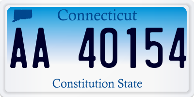 CT license plate AA40154