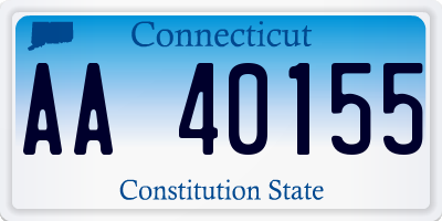 CT license plate AA40155