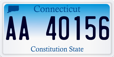 CT license plate AA40156