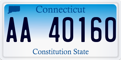 CT license plate AA40160