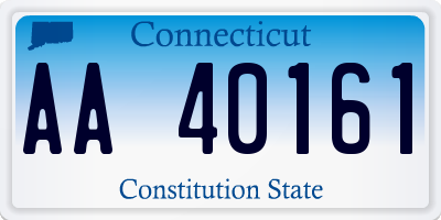 CT license plate AA40161