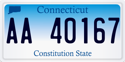 CT license plate AA40167