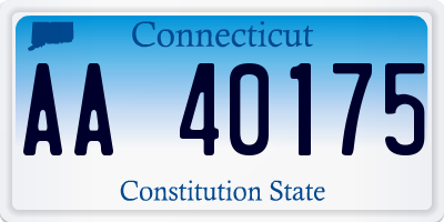 CT license plate AA40175