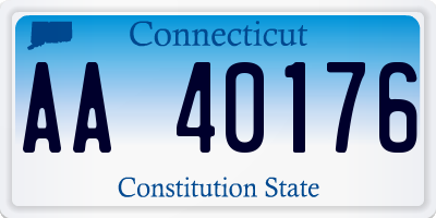 CT license plate AA40176