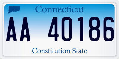 CT license plate AA40186